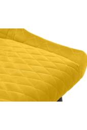 Julian Bowen Luxe Diamond Quilted Upholstered Bar Stool in Mustard - thumbnail 7