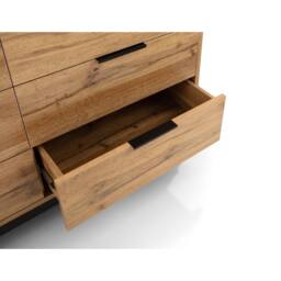 Cheshire Premium Kora 6 Drawer Wide Chest - Oak in Brown - thumbnail 4