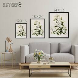"Artery8 New Zealand Pikiarero White Clematis Flower Featon Framed Canvas Art in Beige - Size: W18"" x H24""" - thumbnail 4
