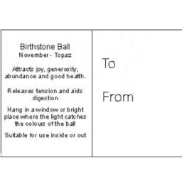 Sienna Glass Birthstone Ball November Topaz in Yellow - thumbnail 4