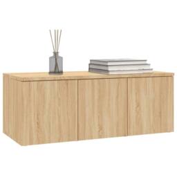 Berkfield Home TV Cabinet Sonoma Oak 80x34x30 cm Engineered Wood in Brown - Size: 80 x 34 x 30 cm - thumbnail 4