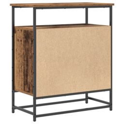 Berkfield Home Sideboard Old Wood 69x35x80 cm Engineered Wood & Steel in Brown - Size: 69 x 35 x 80 cm - thumbnail 8