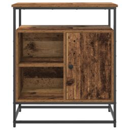 Berkfield Home Sideboard Old Wood 69x35x80 cm Engineered Wood & Steel in Brown - Size: 69 x 35 x 80 cm - thumbnail 6