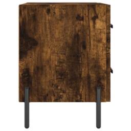 Berkfield Home Bedside Cabinet Smoked Oak 40x35x47.5 cm Engineered Wood in Brown - thumbnail 7