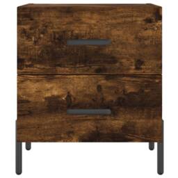 Berkfield Home Bedside Cabinet Smoked Oak 40x35x47.5 cm Engineered Wood in Brown - thumbnail 6