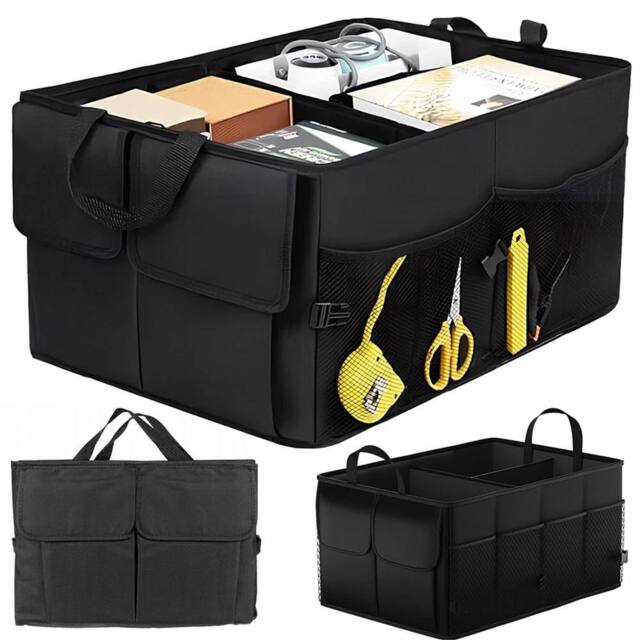 Nordara Large Heavy Duty Car Boot Storage Bag Foldable Organiser in Black - image 1