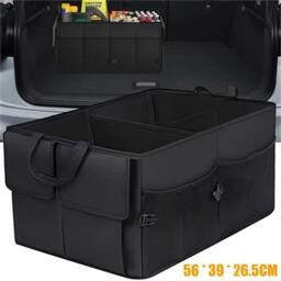 Nordara Large Heavy Duty Car Boot Storage Bag Foldable Organiser in Black - thumbnail 3