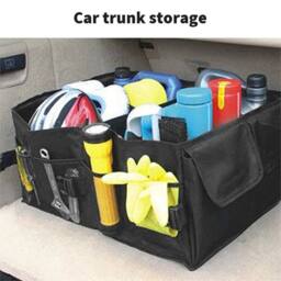 Nordara Large Heavy Duty Car Boot Storage Bag Foldable Organiser in Black - thumbnail 6