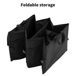 Nordara Large Heavy Duty Car Boot Storage Bag Foldable Organiser in Black - thumbnail 5