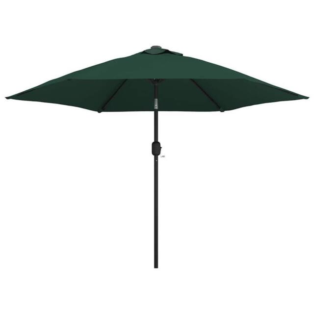 Berkfield Home LED Cantilever Umbrella 3 m Green - image 1