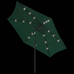 Berkfield Home LED Cantilever Umbrella 3 m Green - thumbnail 5