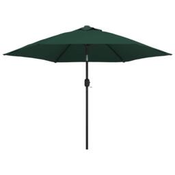 Berkfield Home LED Cantilever Umbrella 3 m Green - thumbnail 1