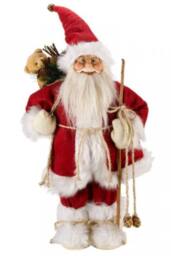 Marco Paul 45cm Pre-Lit Santa Claus Decoration in Red - thumbnail 2
