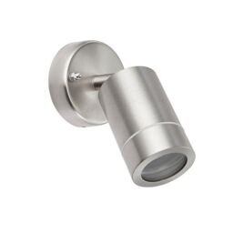Netlighting Palin Outdoor Spotlight Brushed Stainless Steel Glass IP44 GU10 in Grey - thumbnail 2