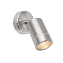 Netlighting Palin Outdoor Spotlight Brushed Stainless Steel Glass IP44 GU10 in Grey