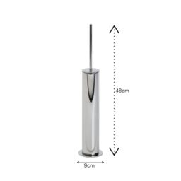 Showerdrape Belgravia Chrome Toilet Brush & Holder in Silver - thumbnail 2