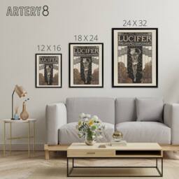 "Artery8 Lucifer Mourning Game Theatre Poster Holst Framed Canvas Wall Art - Size: W18"" x H24""" - thumbnail 4