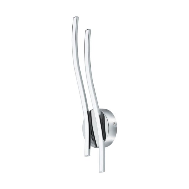 Loops Wall Light Colour Chrome Plated Shade White Plastic Bulb LED 2x5W Included - image 1