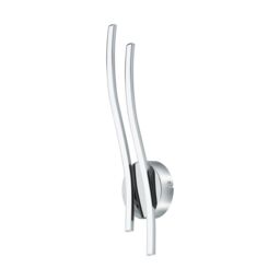 Loops Wall Light Colour Chrome Plated Shade White Plastic Bulb LED 2x5W Included - thumbnail 1