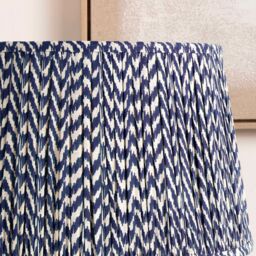 Ruma Navy Blue Chevron Tapered Pleat Shade for Floor Lamps - Size: 20 inches - thumbnail 2