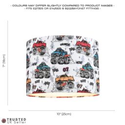Happy Homewares Modern & Colourful Childrens Fabric Lamp Shade - thumbnail 6