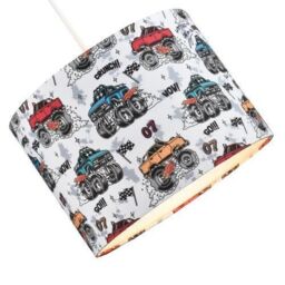 Happy Homewares Modern & Colourful Childrens Fabric Lamp Shade - thumbnail 2