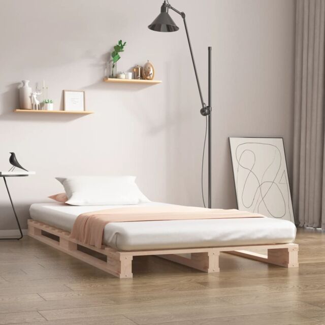 Berkfield Home Pallet Bed 100x200 cm Solid Wood Pine in Brown - image 1