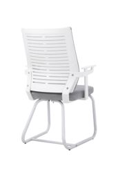 Living and Home Ergonomic Mesh Office Chair with Armrests and Padded Seat in Grey - thumbnail 5