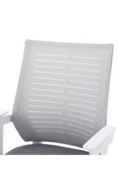 Living and Home Ergonomic Mesh Office Chair with Armrests and Padded Seat in Grey - thumbnail 6