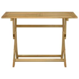 Berkfield Home Folding Garden Table 110x55x75 cm Solid Wood Acacia in Brown - Size: 110 x 55 x 75 cm - thumbnail 4