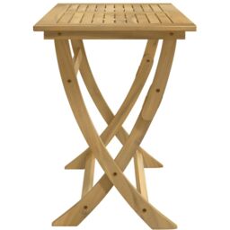 Berkfield Home Folding Garden Table 110x55x75 cm Solid Wood Acacia in Brown - Size: 110 x 55 x 75 cm - thumbnail 5