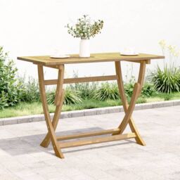 Berkfield Home Folding Garden Table 110x55x75 cm Solid Wood Acacia in Brown - Size: 110 x 55 x 75 cm - thumbnail 1