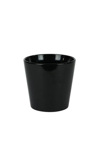 KDMD Hortus Vienna Glossy Black Ceramic Pot 15cm 2 Pack - image 1