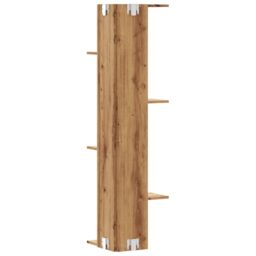 Berkfield Home Wall Corner Shelf Artisian Oak 36.5x36.5x140 cm Engineered Wood in Brown - thumbnail 6