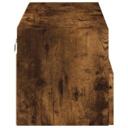 Berkfield Home TV Wall Cabinet Smoked Oak 80x30x30 cm Engineered Wood in Brown - Size: 80 x 30 x 30 cm - thumbnail 9
