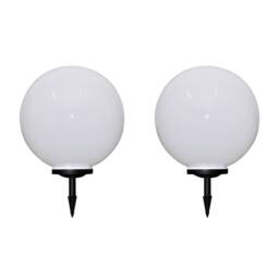 Berkfield Home Outdoor Pathway Lamps 2 pcs LED 50 cm with Ground Spike in White - thumbnail 1