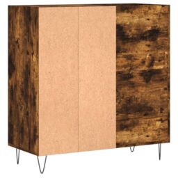 Berkfield Home Record Cabinet Smoked Oak 84.5x38x89 cm Engineered Wood in Brown - thumbnail 6