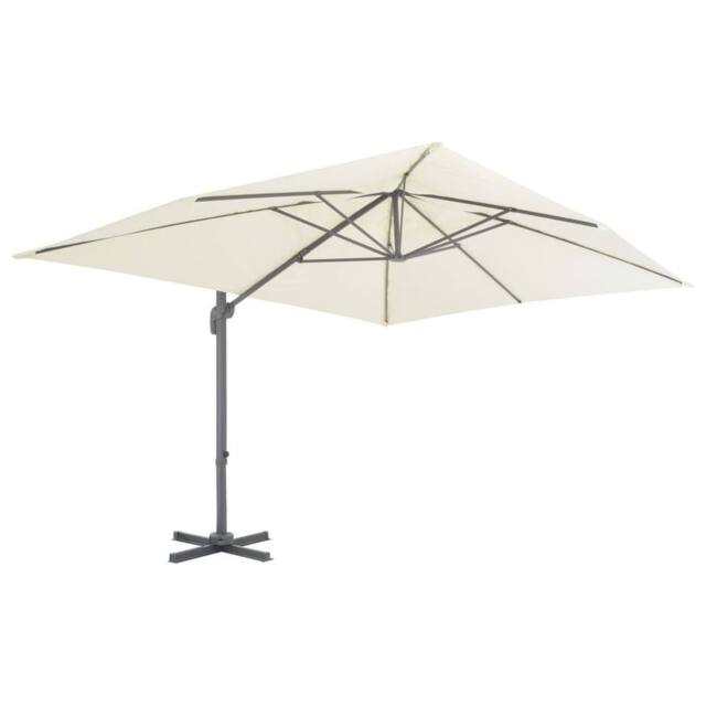 Berkfield Home Outdoor Umbrella with Portable Base Sand in Beige - image 1