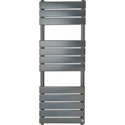 Bathroom Kingdom Queenstown Gunmetal Grey Designer Heated Towel Rail 1200x450mm