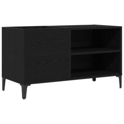 Berkfield Home Record Cabinet Black Oak 84, 5x38x48 cm Engineered Wood - Size: 5 x 38 x 48 cm - thumbnail 2