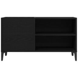 Berkfield Home Record Cabinet Black Oak 84, 5x38x48 cm Engineered Wood - Size: 5 x 38 x 48 cm - thumbnail 5