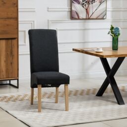 Artemis Home Rimini Fabric Dining Chairs - Set of 2 in Black