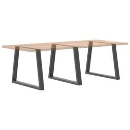 Berkfield Home Modern Dining Table Legs V-Shape 3 pcs Anthracite 100x(72-73.3) c in Dark Grey - thumbnail 8