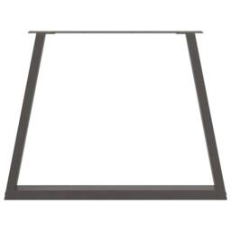 Berkfield Home Modern Dining Table Legs V-Shape 3 pcs Anthracite 100x(72-73.3) c in Dark Grey - thumbnail 5