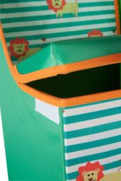 Orsina Lion Design Kids Storage Seat, Easy to Maintain Children Bedroom Seat, Adjustable Playroom Seat in Green - thumbnail 4