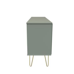 Ready Assembled 2 U Chevron 6 Drawer Sideboard (Ready Assembled) in Pale Green - thumbnail 2