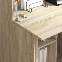 Berkfield Home Sonoma Oak Computer Desk Sonoma oak Particle board Medium in Light Tan - thumbnail 4