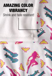 Wonder Woman Bright Pattern Silky Touch Super Soft Throw Blanket 152 X 127 cm in White - thumbnail 4