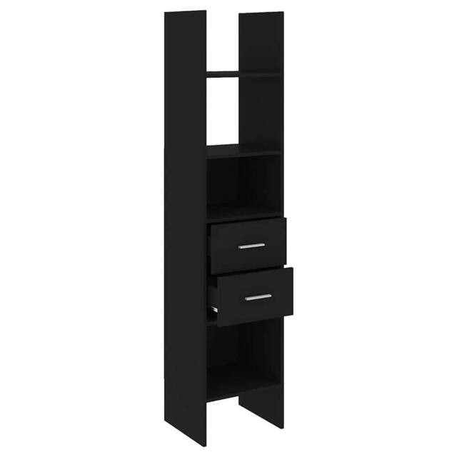 Berkfield Home Modern Book Cabinet Black 40x35x180 cm Engineered Wood - Size: 40 x 35 x 180 cm - image 1