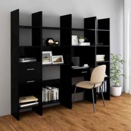 Berkfield Home Modern Book Cabinet Black 40x35x180 cm Engineered Wood - Size: 40 x 35 x 180 cm - thumbnail 6